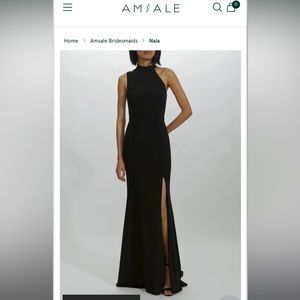 Amsale Hunter Green Nala Bridesmaid Dress